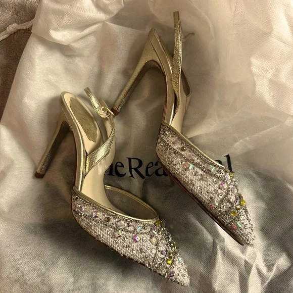 René Caovilla - Embellished Cinderella Slingback Shoes - Picture 1 of 5